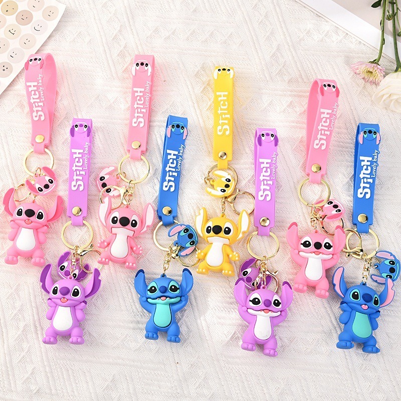 Car Accessories Girly - Portachiavi Kawaii Lilo & Stitch, Ciondolo